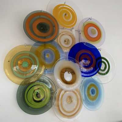 wall lights pair murano glass gianmaria potenza la murrina murano italy 1970