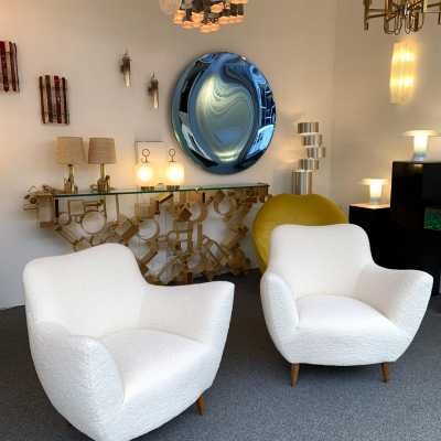 armchairs pair looped fabrics guglielmo veronesi italy 1950 1960