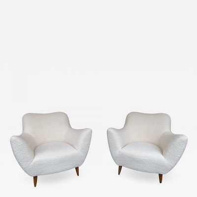 armchairs pair looped fabrics guglielmo veronesi italy 1950 1960