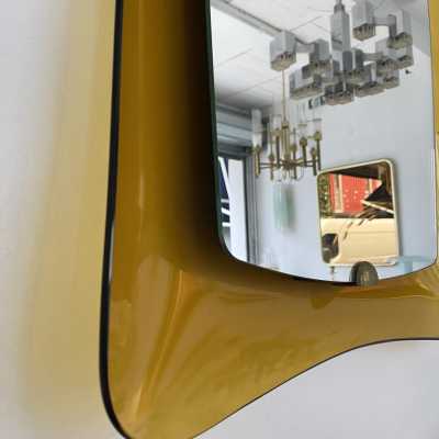 mirror curved glass crystal art fontana arte italy 1960