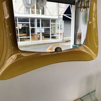 mirror curved glass crystal art fontana arte italy 1960