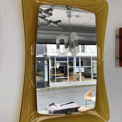 mirror curved glass crystal art fontana arte italy 1960