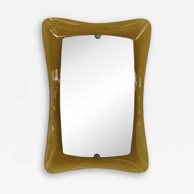mirror curved glass crystal art fontana arte italy 1960