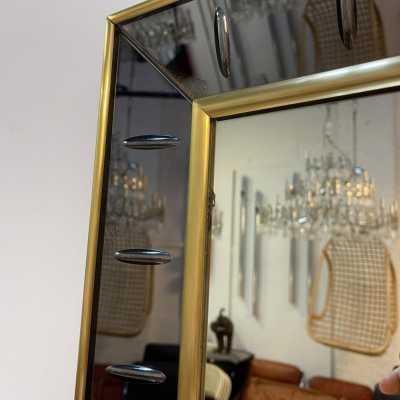 console mirror glass brass crystal art fontana arte italy 1950 1960