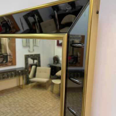console mirror glass brass crystal art fontana arte italy 1950 1960