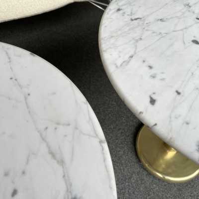 end table brass marble knoll italy 1970