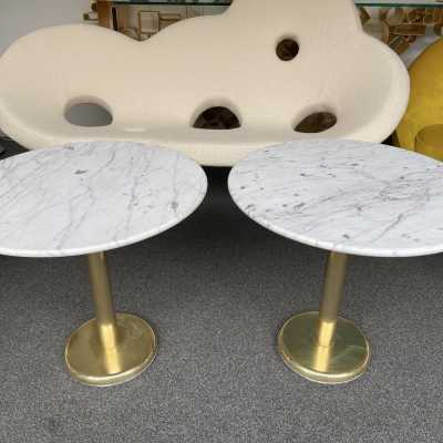 end table brass marble knoll italy 1970