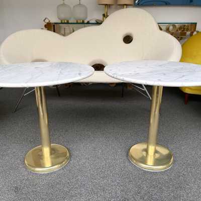 end table brass marble knoll italy 1970