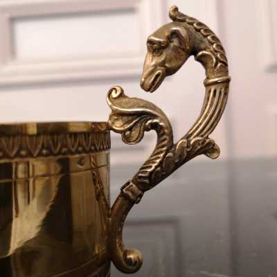 Maison C. Villard Broliquier and Rodet, Vermeil and porcelain coffee cups