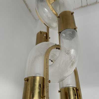 chain chandelier aldo carlo nason mazzega brass murano glass italy 1970