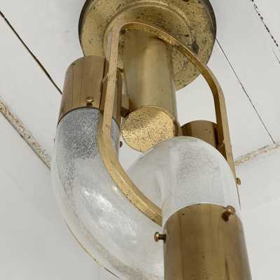 chain chandelier aldo carlo nason mazzega brass murano glass italy 1970