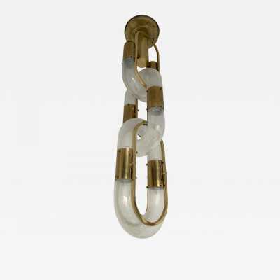 chain chandelier aldo carlo nason mazzega brass murano glass italy 1970