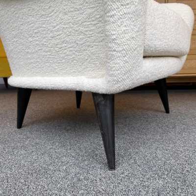 armchairs pair looped fabrics charles ramos france 1950