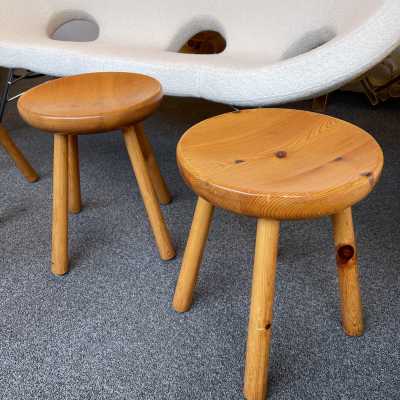 wooden stools charlotte perriand les arcs france 1960