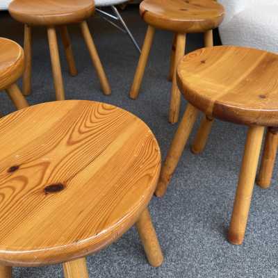 wooden stools charlotte perriand les arcs france 1960