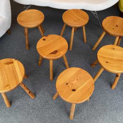 wooden stools charlotte perriand les arcs france 1960