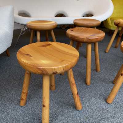 wooden stools charlotte perriand les arcs france 1960