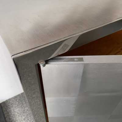 buffet metal chrome inox francoise see france 1970