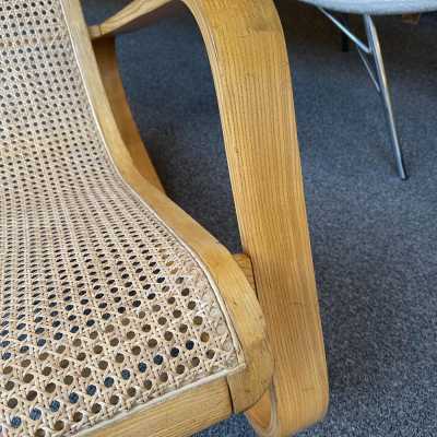 rocking chair wood canning luigi crassevig italy 1970