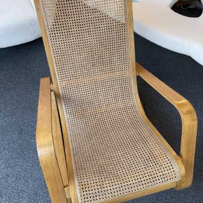 rocking chair wood canning luigi crassevig italy 1970