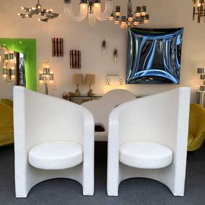 armchairs loop pile paolo pallucco italy 1970 1980