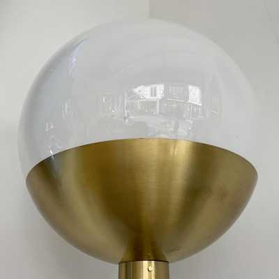 opaline brass floor lamp pia guidetti crippa luci italy 1970