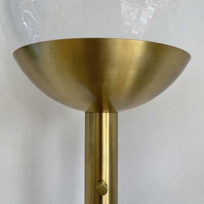 opaline brass floor lamp pia guidetti crippa luci italy 1970