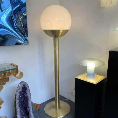 opaline brass floor lamp pia guidetti crippa luci italy 1970