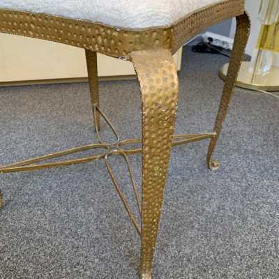 wrought iron stools gold leaf pier luigi colli 1950