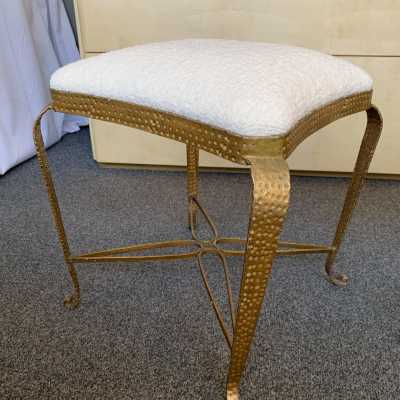 wrought iron stools gold leaf pier luigi colli 1950
