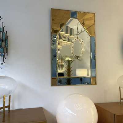 mirror glazing bead brass memphis italy 1970 1980