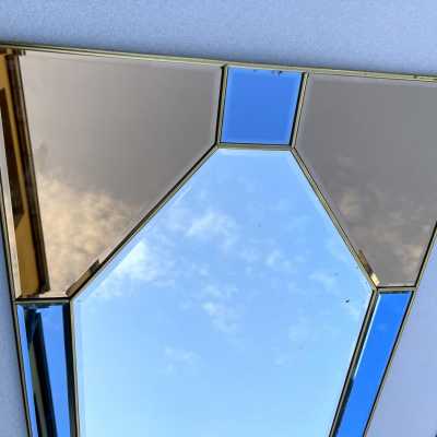 mirror glazing bead brass memphis italy 1970 1980