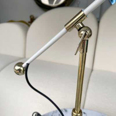lamps pair 5023 metal brass angelo brotto esperia italy 1950