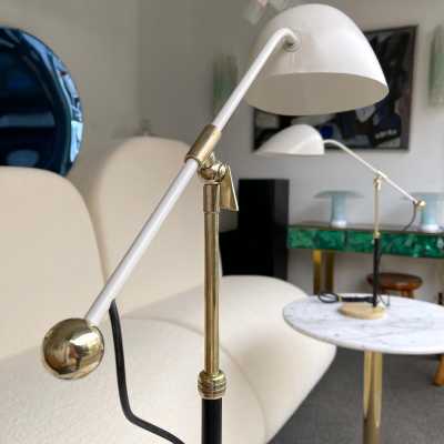 lamps pair 5023 metal brass angelo brotto esperia italy 1950