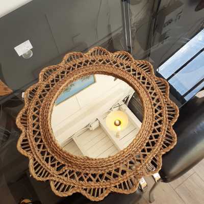 Braided bangle mirror