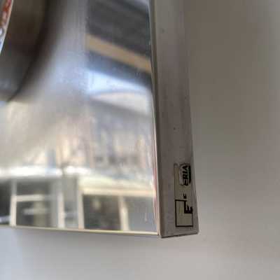 stainless steel pair wall lights angelo brotto esperia italy 1970