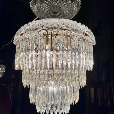 Crystal Ceiling Lamp Val St Lambert