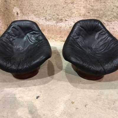 Leather armchairs