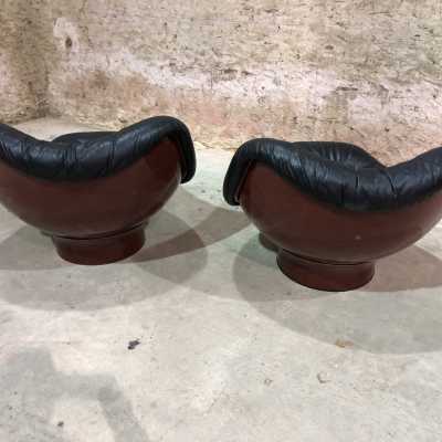 Leather armchairs