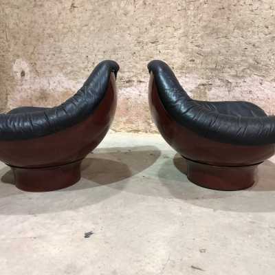 Leather armchairs