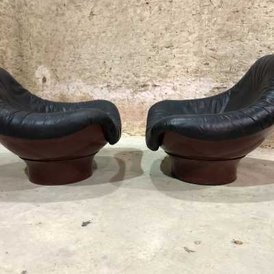 Leather armchairs
