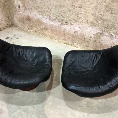 Leather armchairs