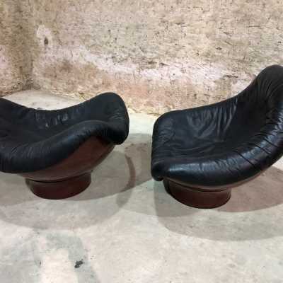 Leather armchairs