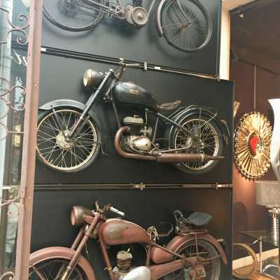 Vintage motorcycle painting