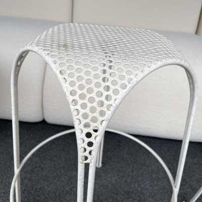 Enamelled perforated metal bar stools mathieu matégot maurizio tempestini italy 1950
