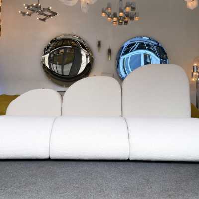 modular sofa in looped fabrics italy 1980 Fabrizio Boldrini and Ettore Lariani