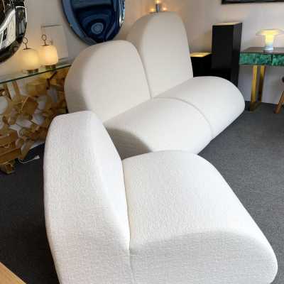 modular sofa in looped fabrics italy 1980 Fabrizio Boldrini and Ettore Lariani