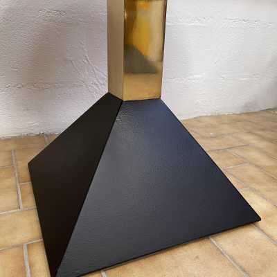Ends of sofa tables granite brass metal lacquer memphis italy 1980