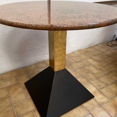 Ends of sofa tables granite brass metal lacquer memphis italy 1980