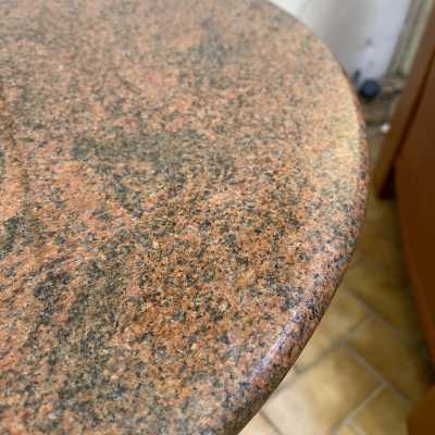 Ends of sofa tables granite brass metal lacquer memphis italy 1980